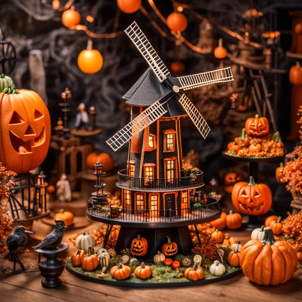 Miniature Halloween Party in 3D
