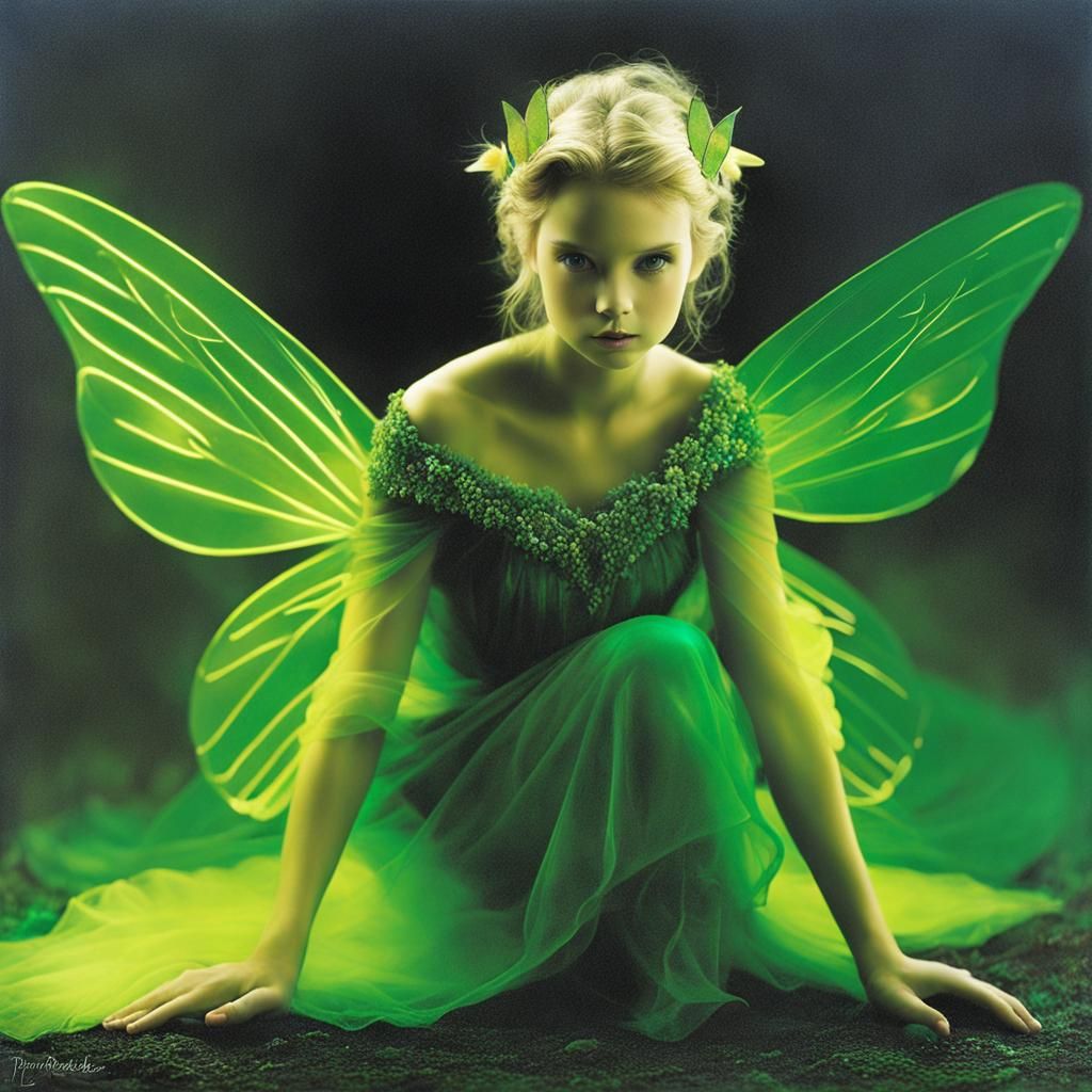 Luminous Tinkerbell Portrait in Anime Style