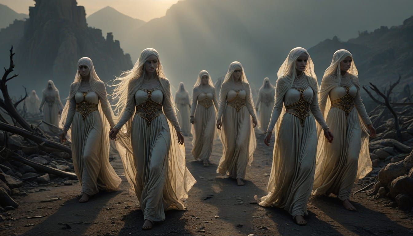 Souls in Blind Faith Navigate Eerie Purgatory Landscape