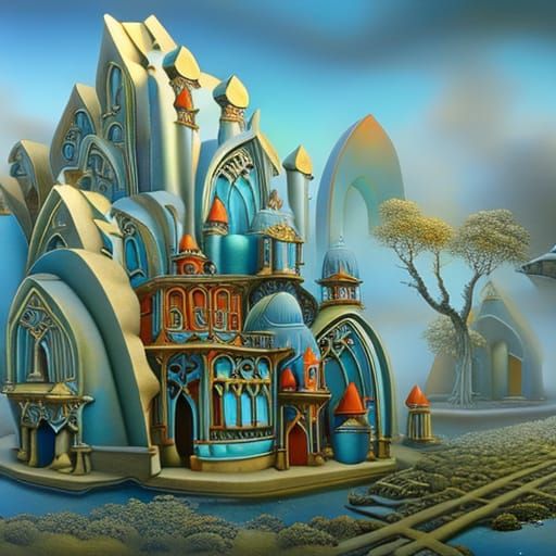 Vibrant Storybook Illustration with Futuristic Sci-Fi Elemen...