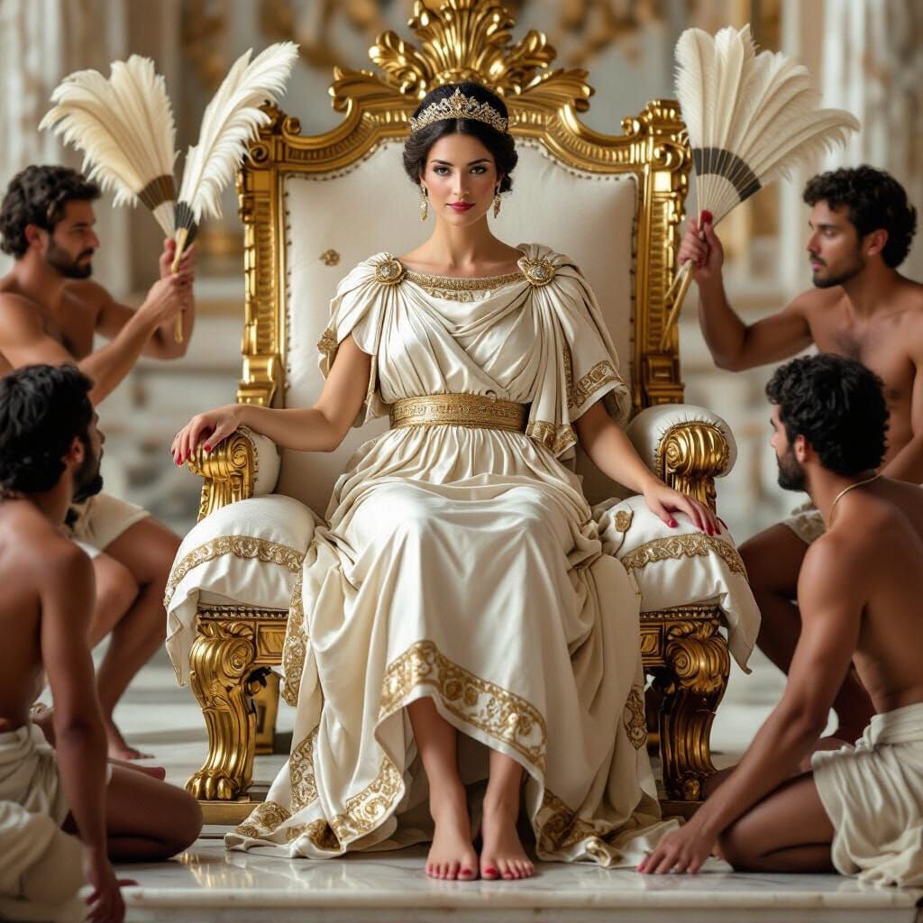 Roman Empress on Eagle Throne, Classical Style