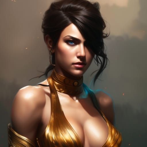 Cyberpunk Woman Portrait in Dynamic Lighting