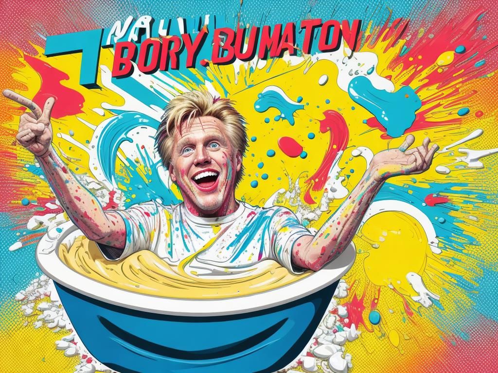 Gary Busey in Mashed Potatoes, Pop Art Style