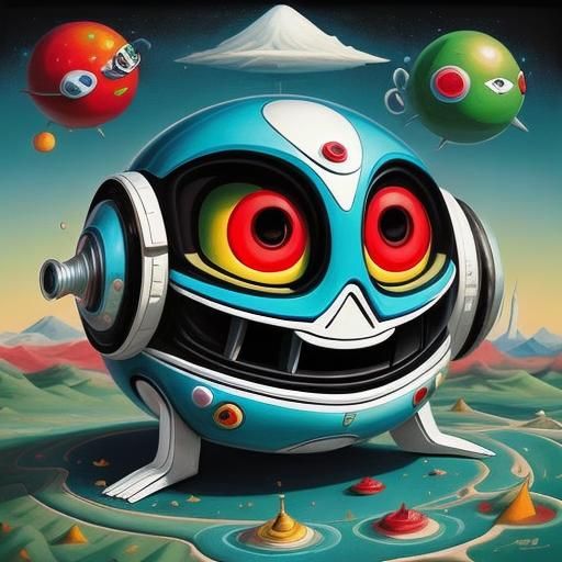 Cute Plus Size Robot in Futurama Style