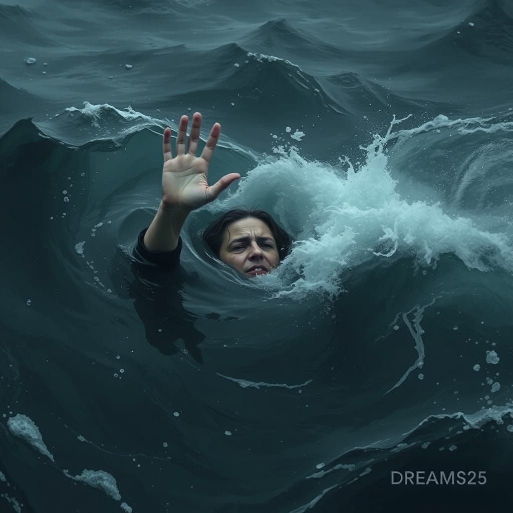 Waving, but drowning.