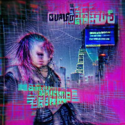 Cyberpunk Grunge Album Cover Art