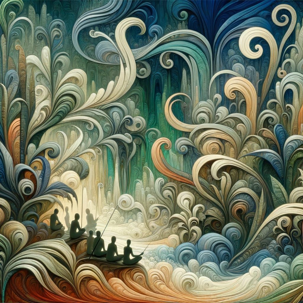 Surreal Jungle Adventure with Bizarre Foliage and Gentle Tex...