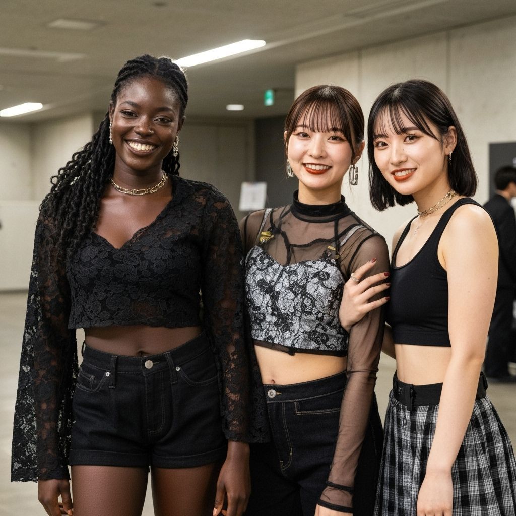 Beautiful Women in Avant-Garde Streetwear at Sendai Mediathe...