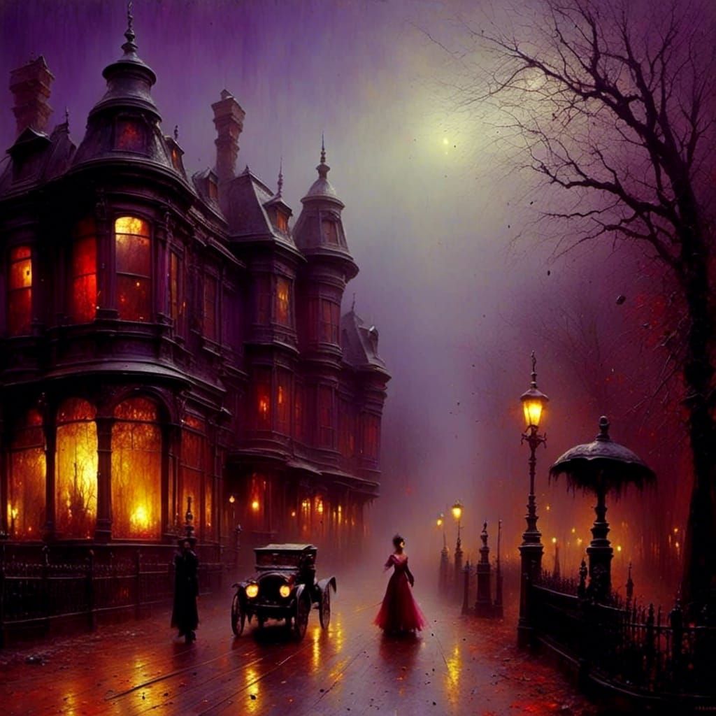 Victorian Street Scene with Historical Charm