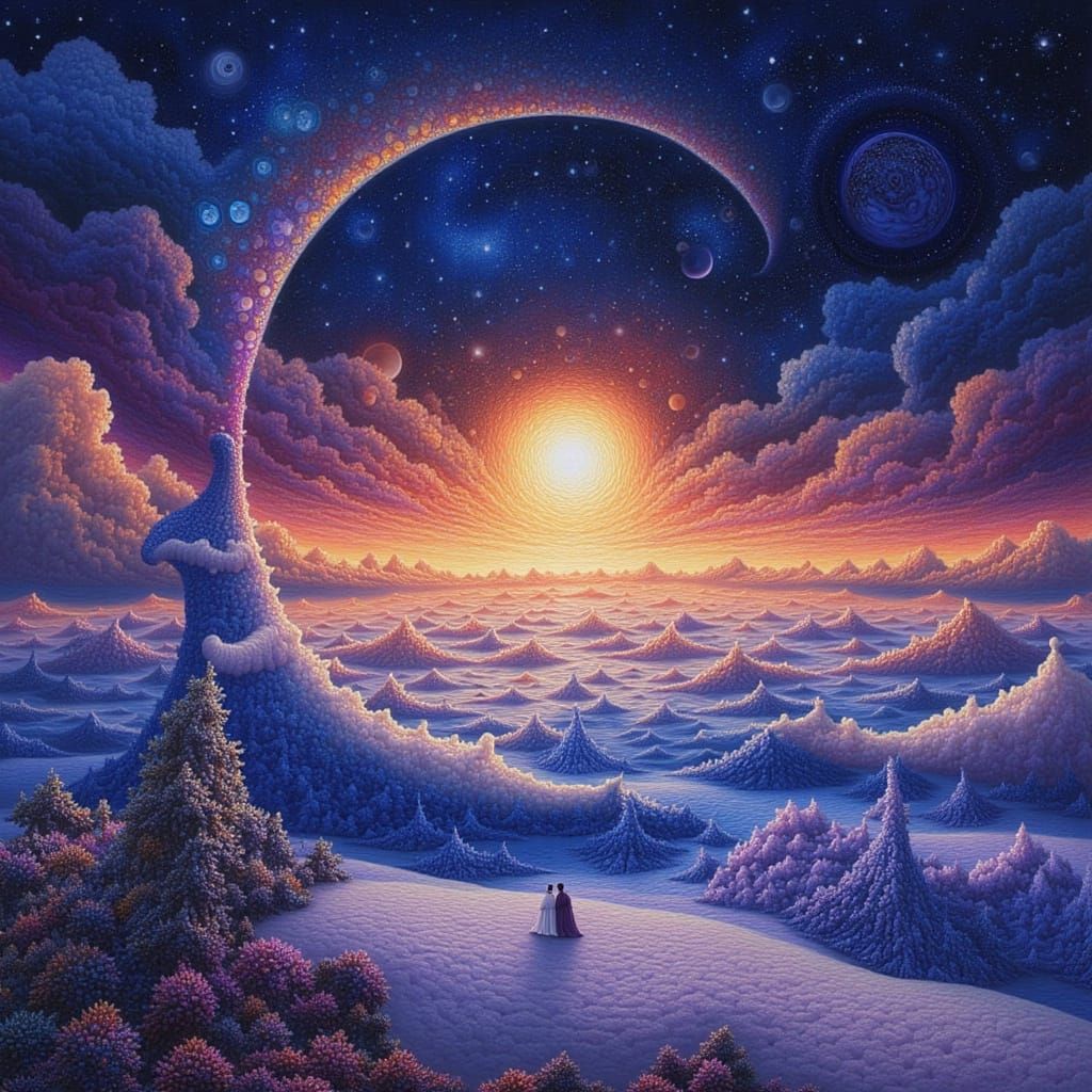 Dreamlike Landscape with Surreal Horizons