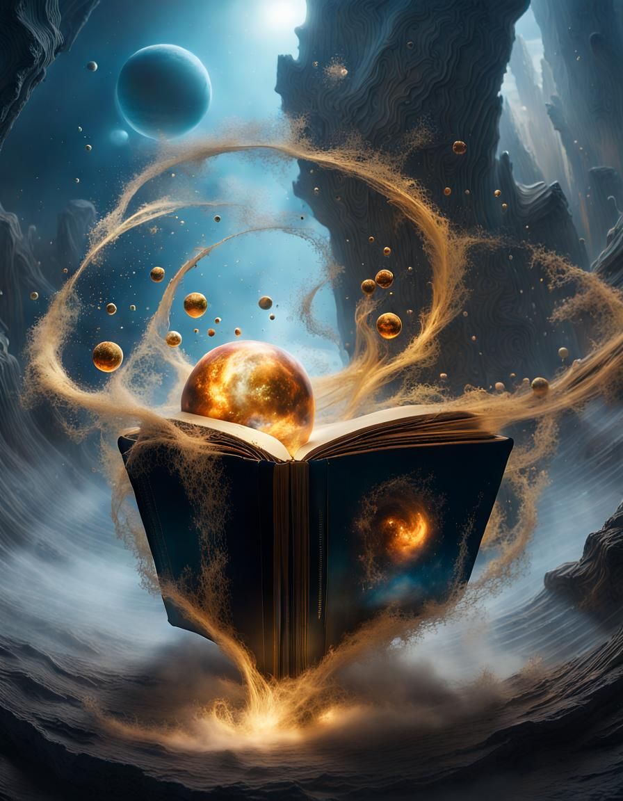 Golden Galaxy Planets Emerge from Fantasy Book