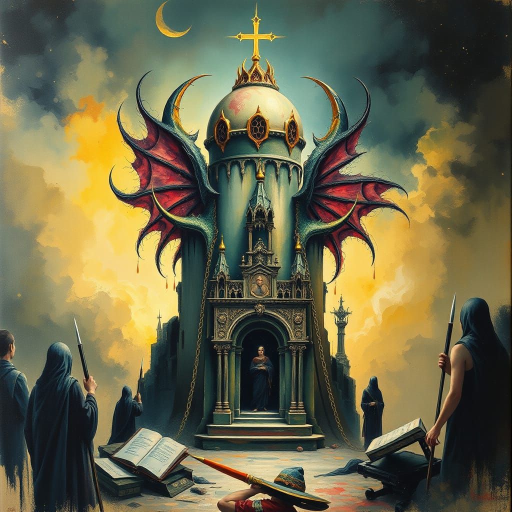 Epic Impressionist Masterpiece in Gouache Style