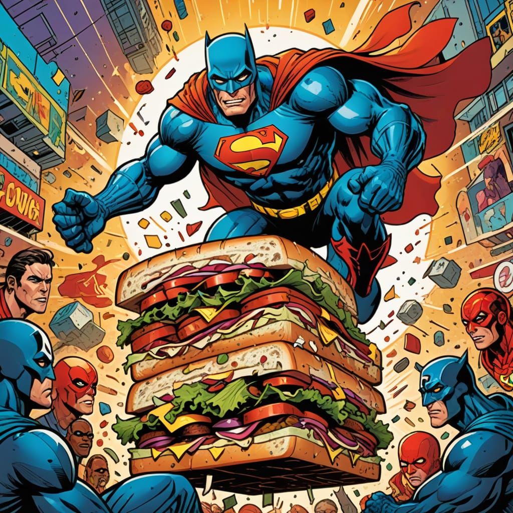 Hero Sammich comic art