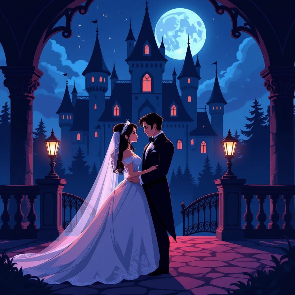 Dracula's Castle Prom Night Anime Art