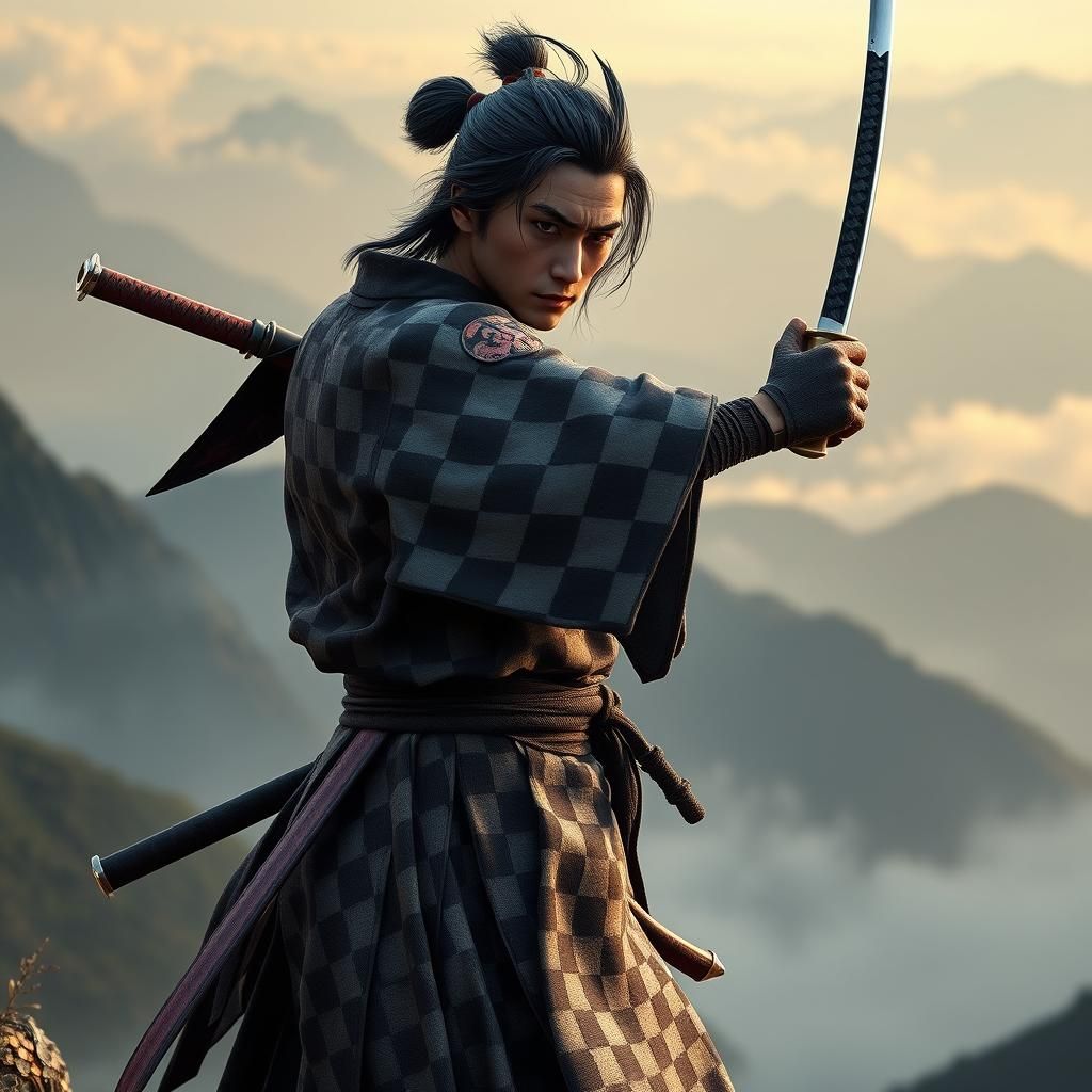 Tanjiro Kamado with Katana, 3D Anime Art