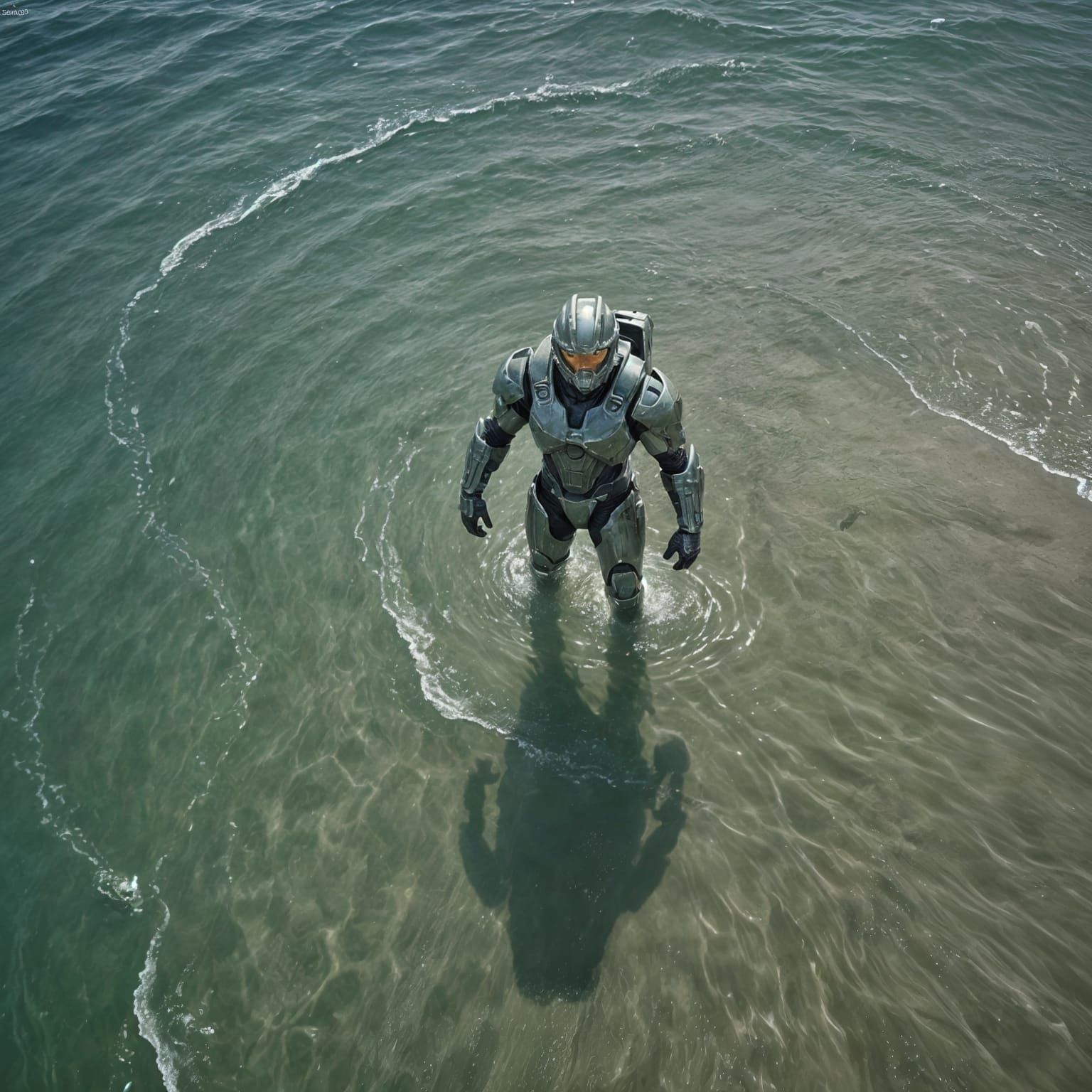 Halo Spartan Observes Alien Planet in Ethereal Style