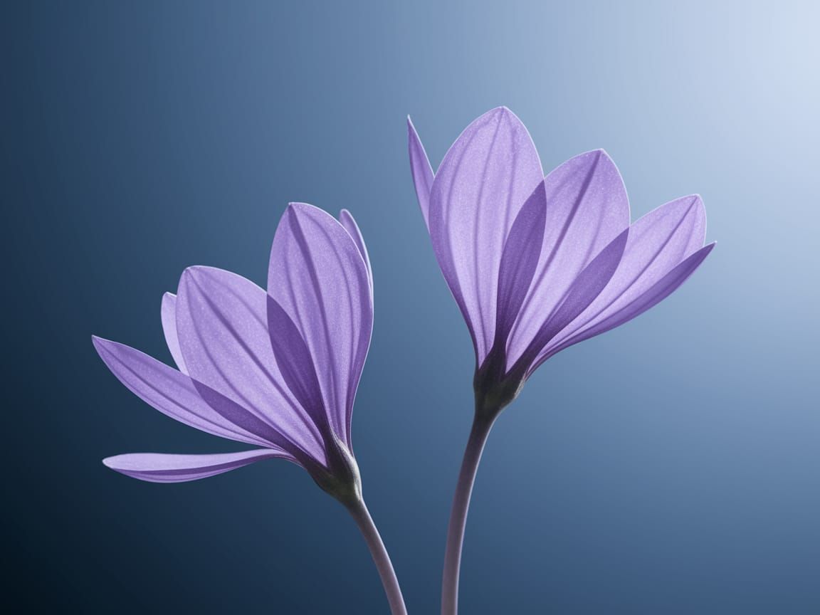 Delicate Purple Flowers in Fine Art Style