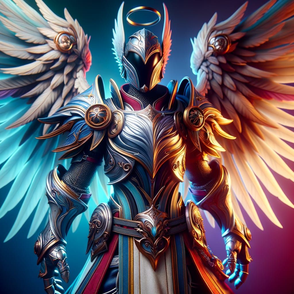 Angelic Warlock Character Concept Art