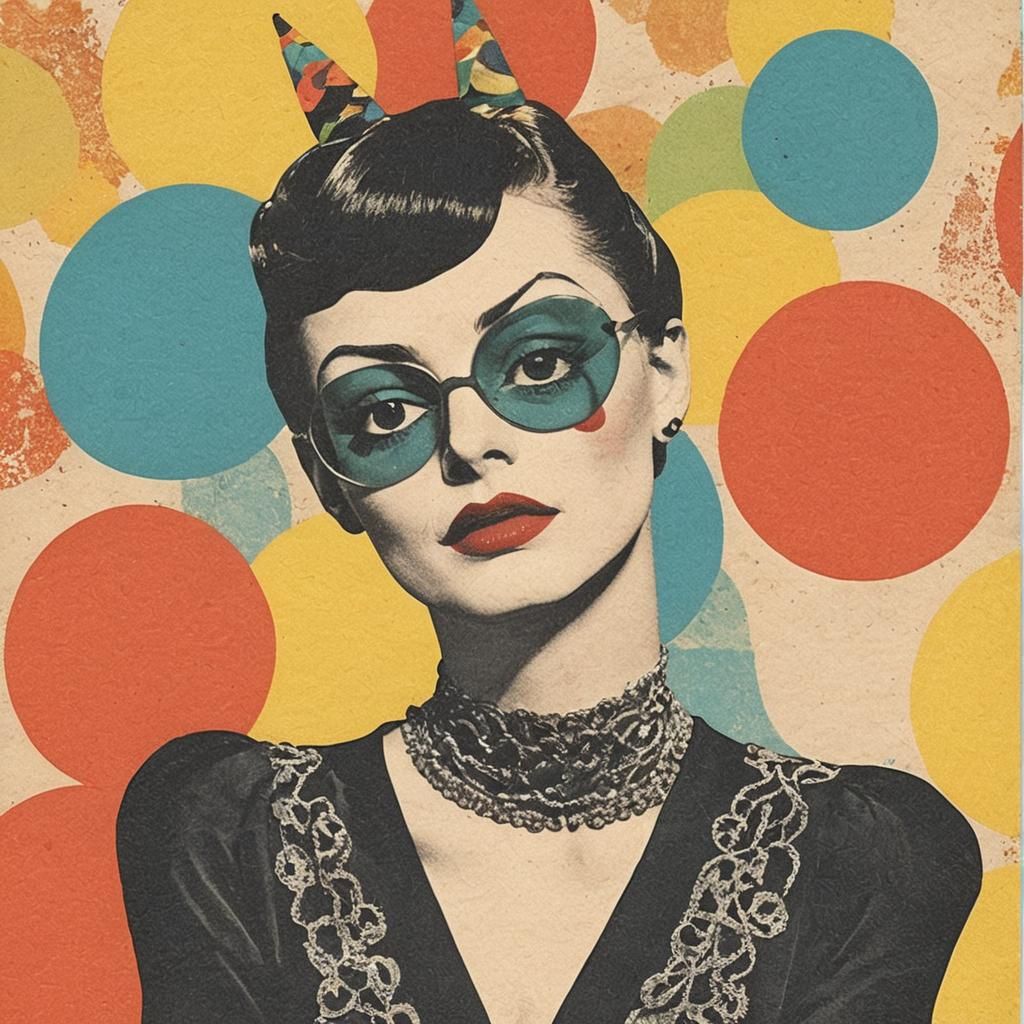 Quirky Diva on a Silly Postcard