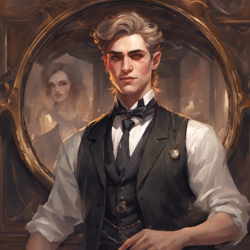 Transgender Man's Joyful Reflection: Detailed Portrait