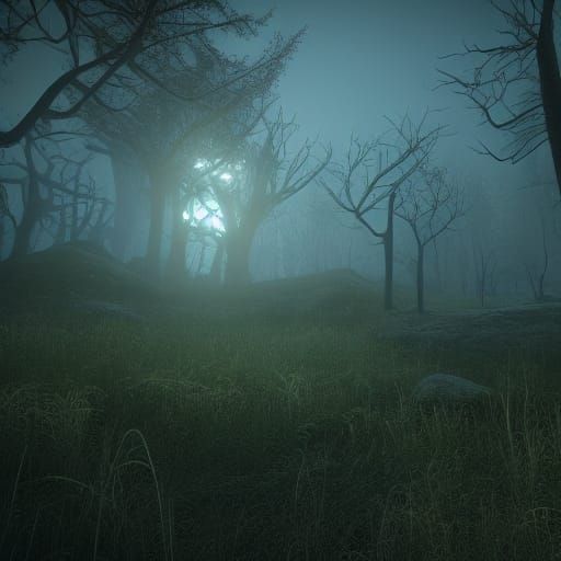 Scary Nightmare in Twilight: Horror Scene