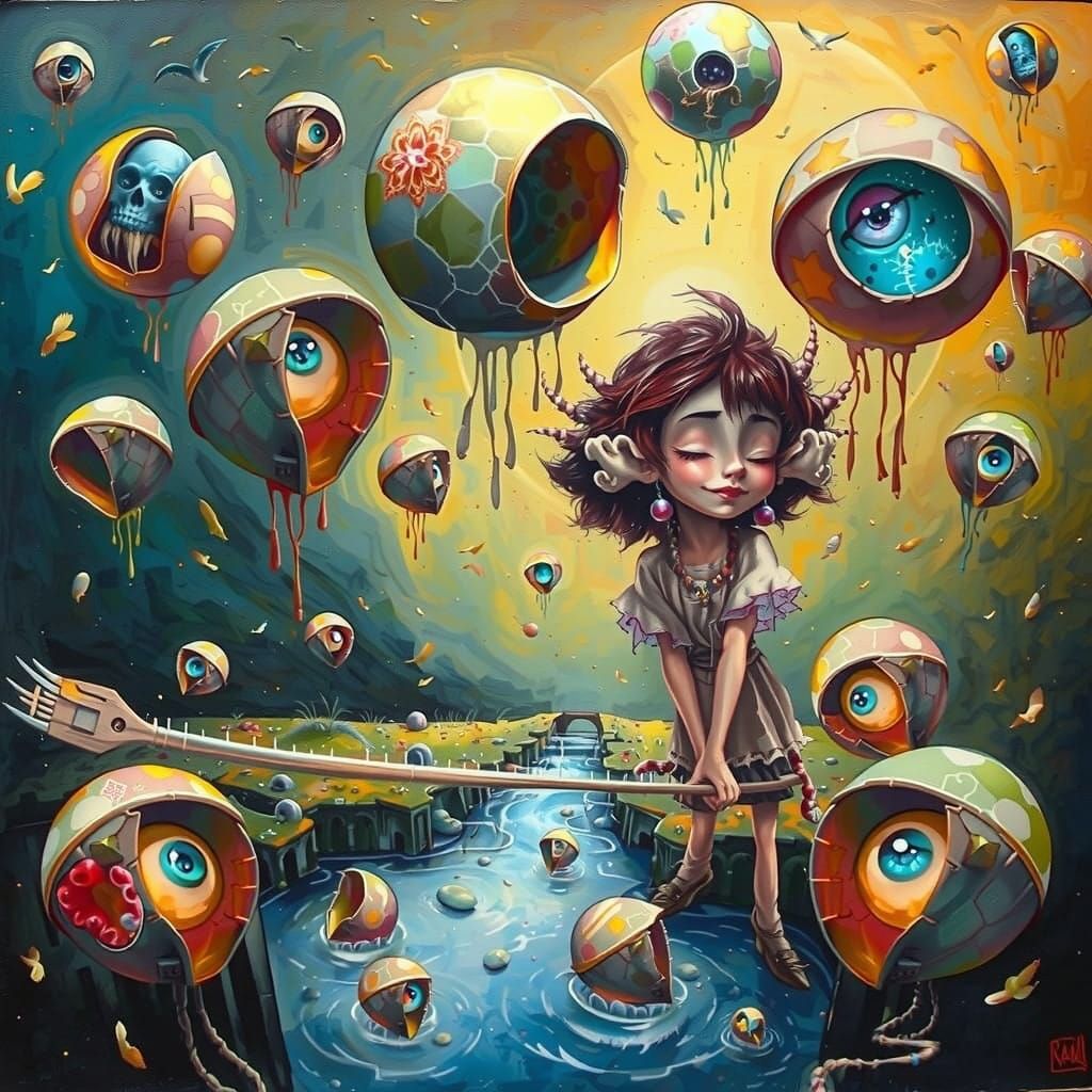 Surreal, Hyperdetailed Architecture in a Dreamlike, Dark Atm...