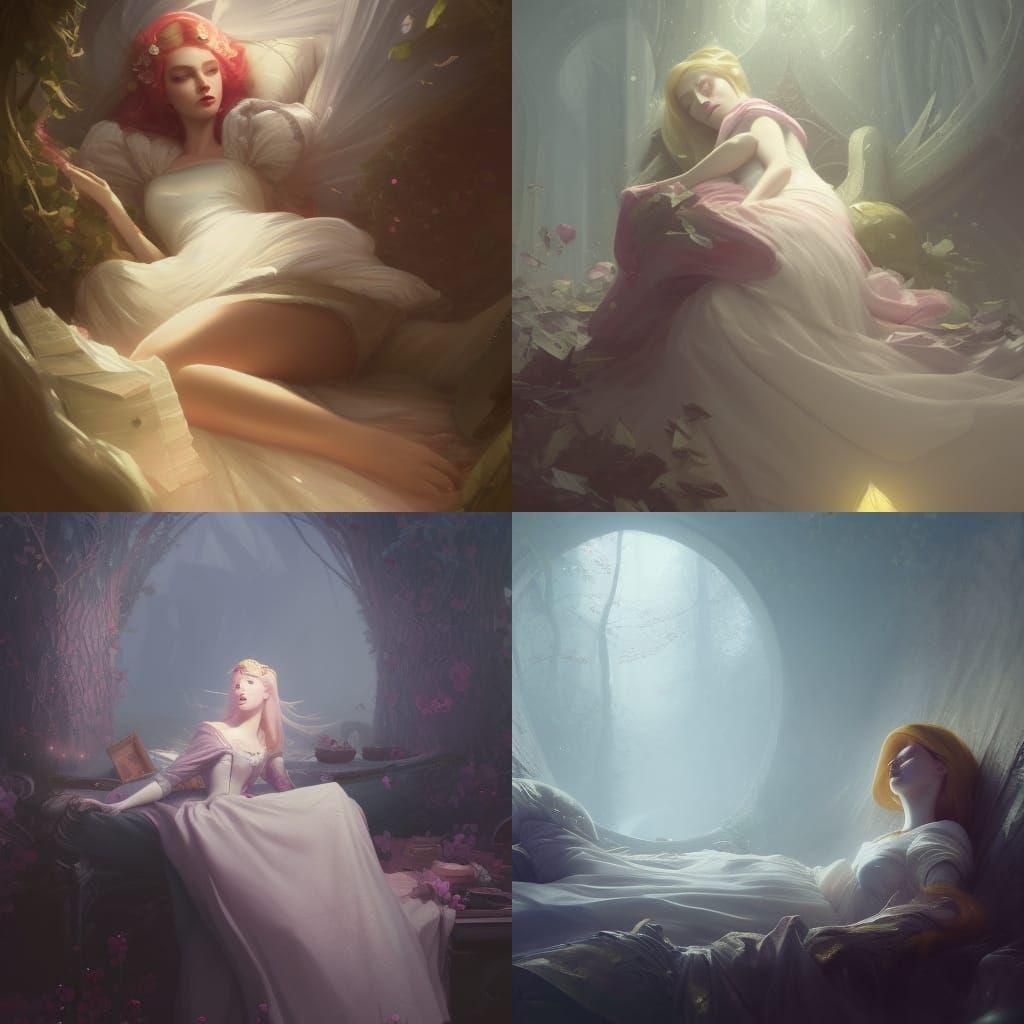 Briar Rose: Sleeping Beauty, Dark Fantasy Art