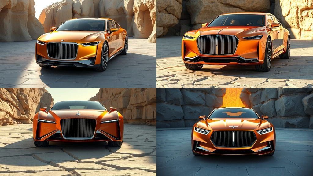 Futuristic Luxury Sedan Concept in 3D Render