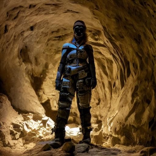 Cinematic Sisters Explore Caves in Film Still