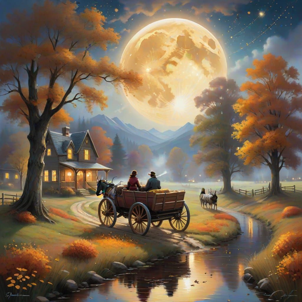 Autumn Date Night: Whimsical Fantasy Art