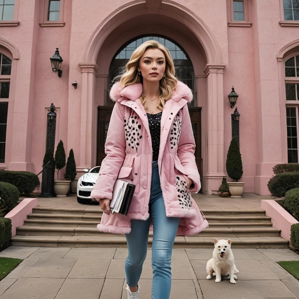 Elsa as a Mean Girl in Cheetah Parka