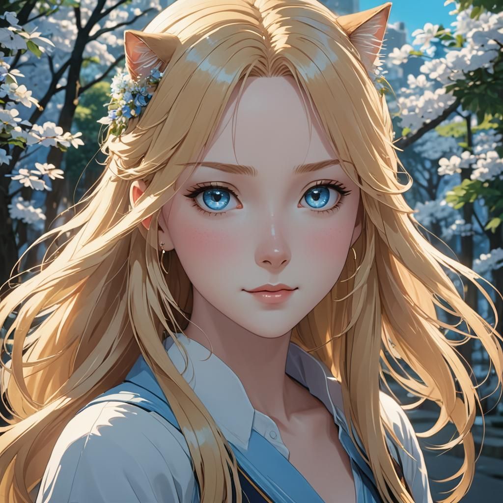 Anime Girl Portrait in Studio Ghibli Style