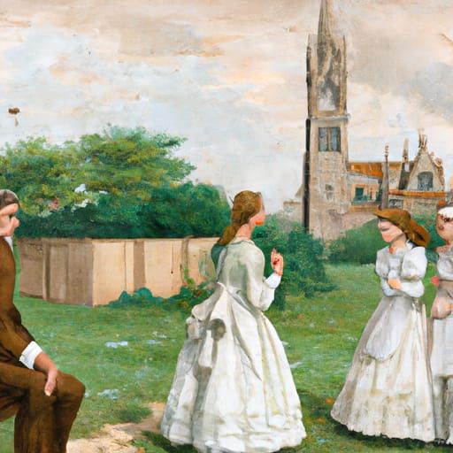 Victorian Vicar Aims Gun at Belltower, Daughters Watch