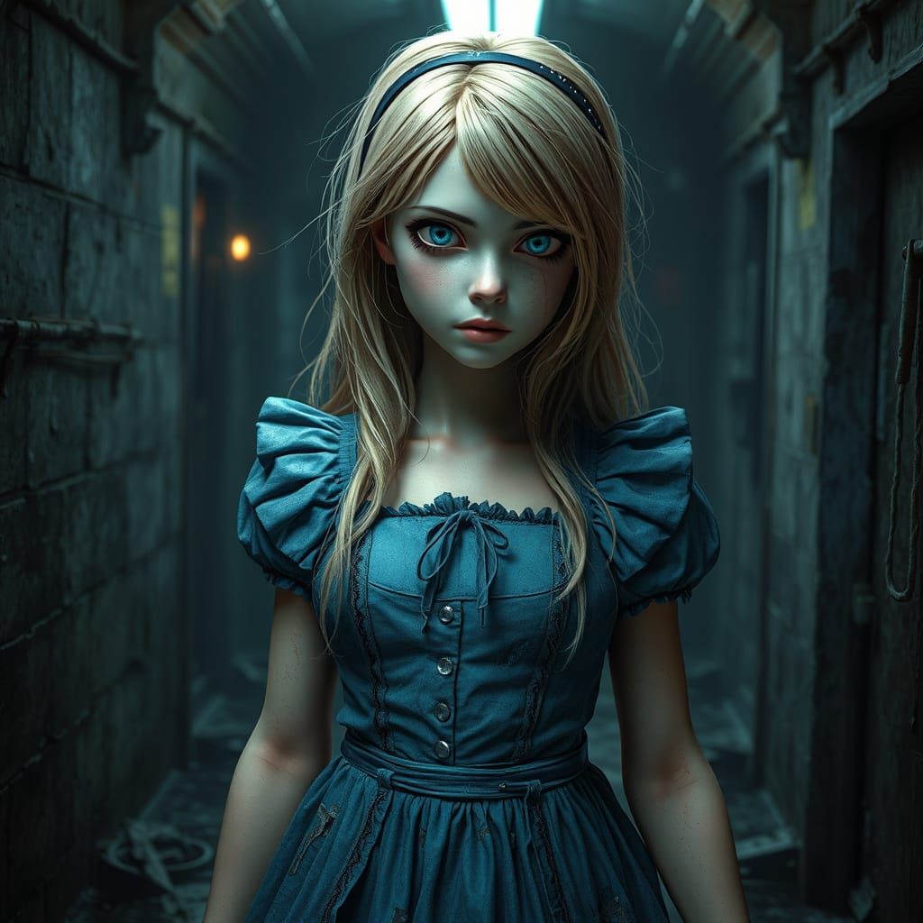 Alice in a Dark Asylum, Detailed 3D Concept Art