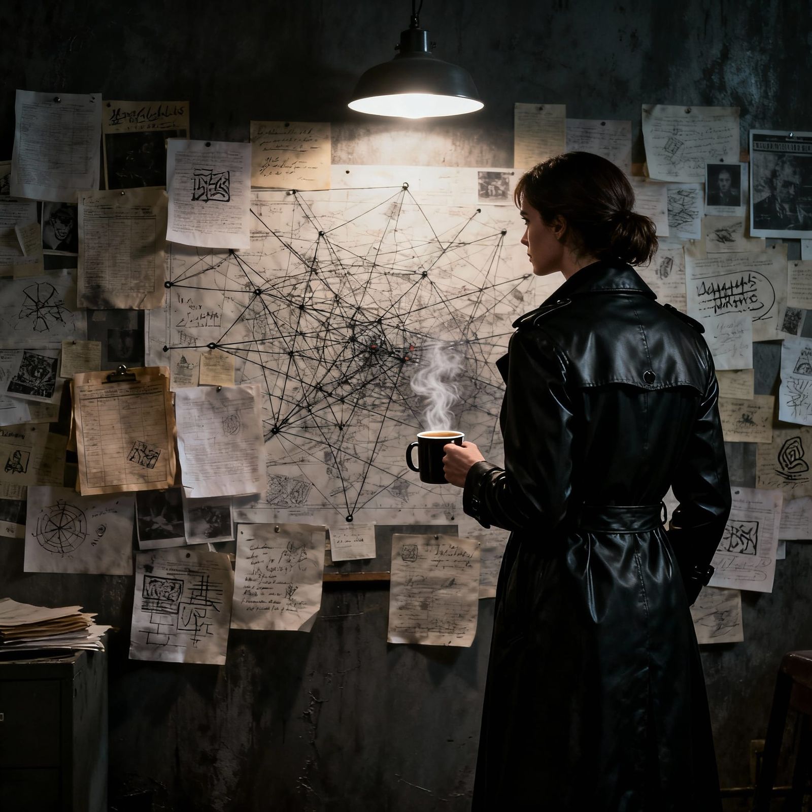 Detective Solves Mystery, Coffee in Hand