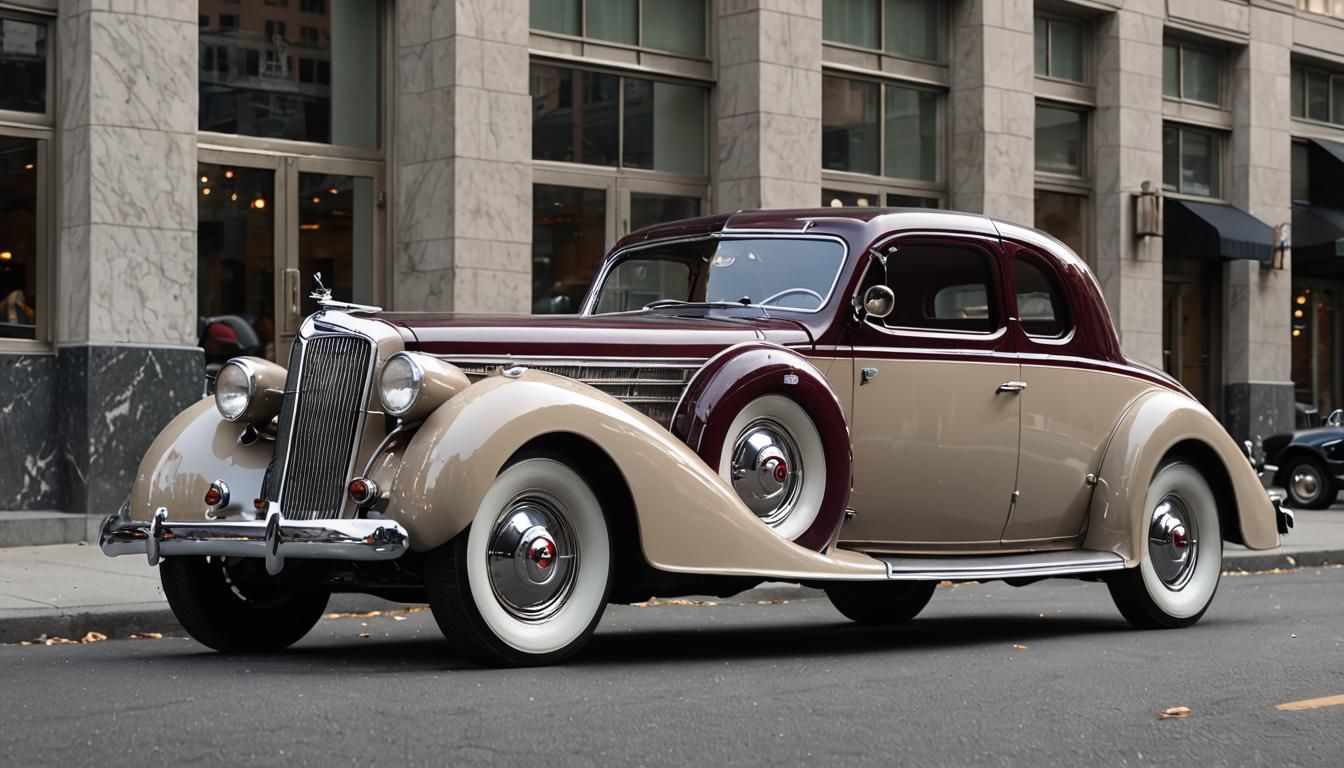 Custom 1936 Lincoln LeBaron in Art Deco Showroom