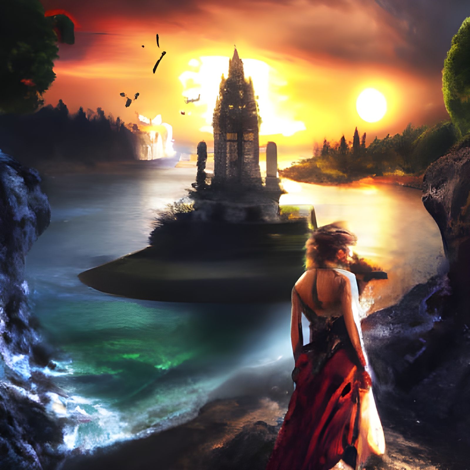 Fantastical Matte Painting with Deep Colors