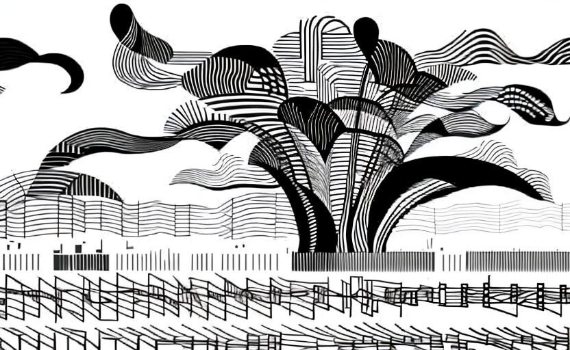 Abstract Graphic Music Notation in Art Brut Style