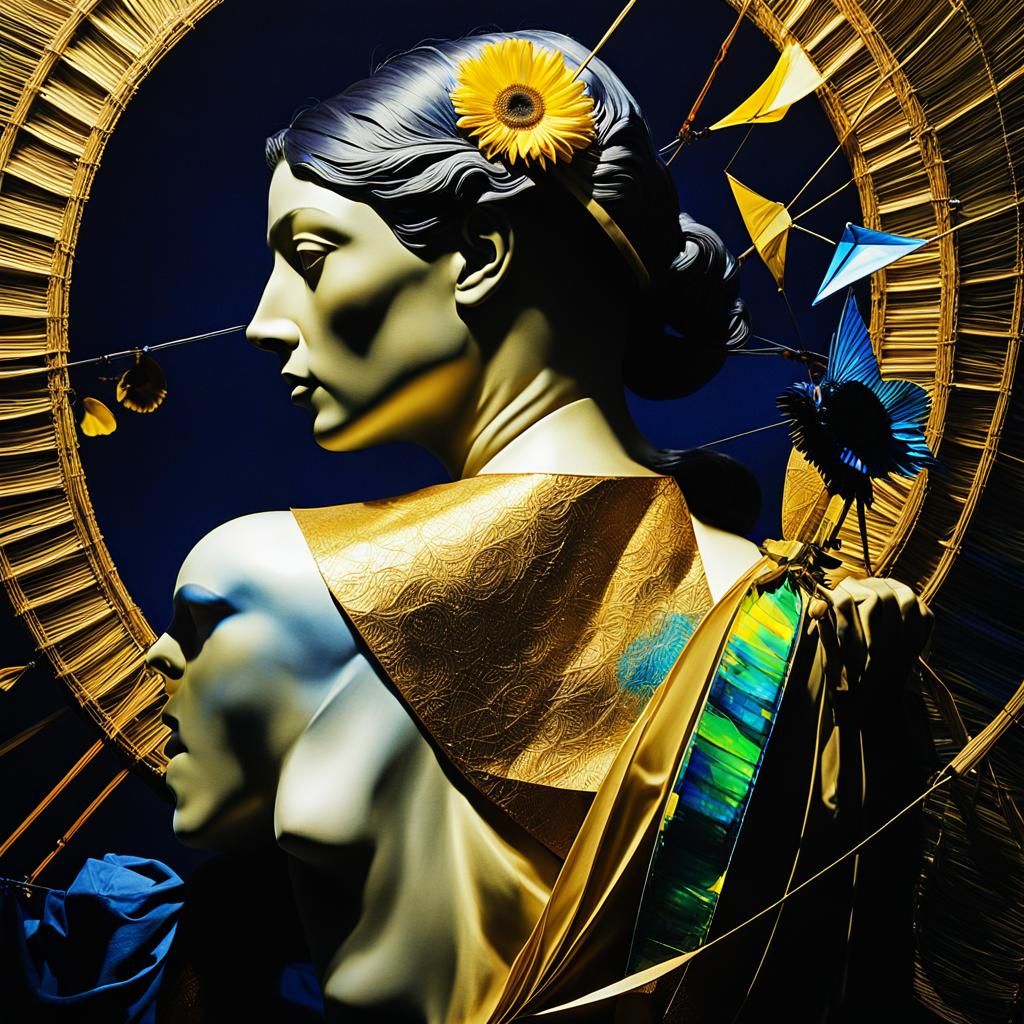 Luminous Fairy Photogram in Van Gogh Style