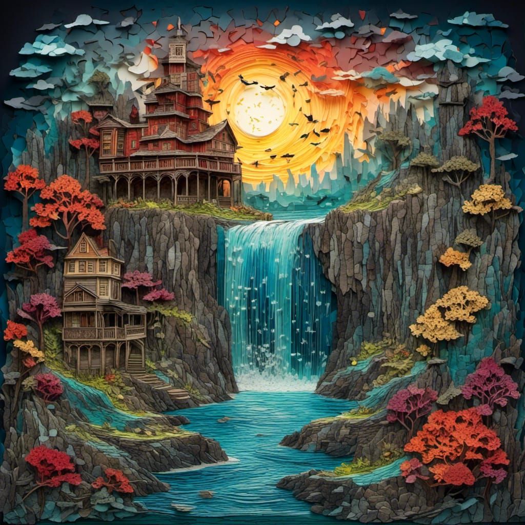 Cracked Paper Art, Niagara Falls