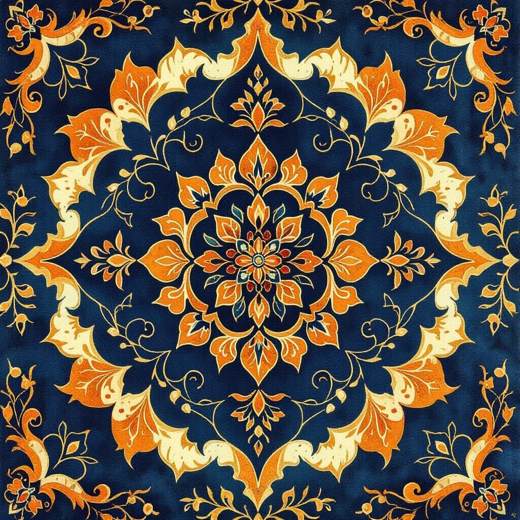 Vibrant Batik Print with National Emblem