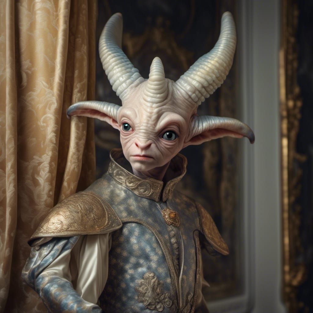 Art History Aliens Party in Hyperrealism