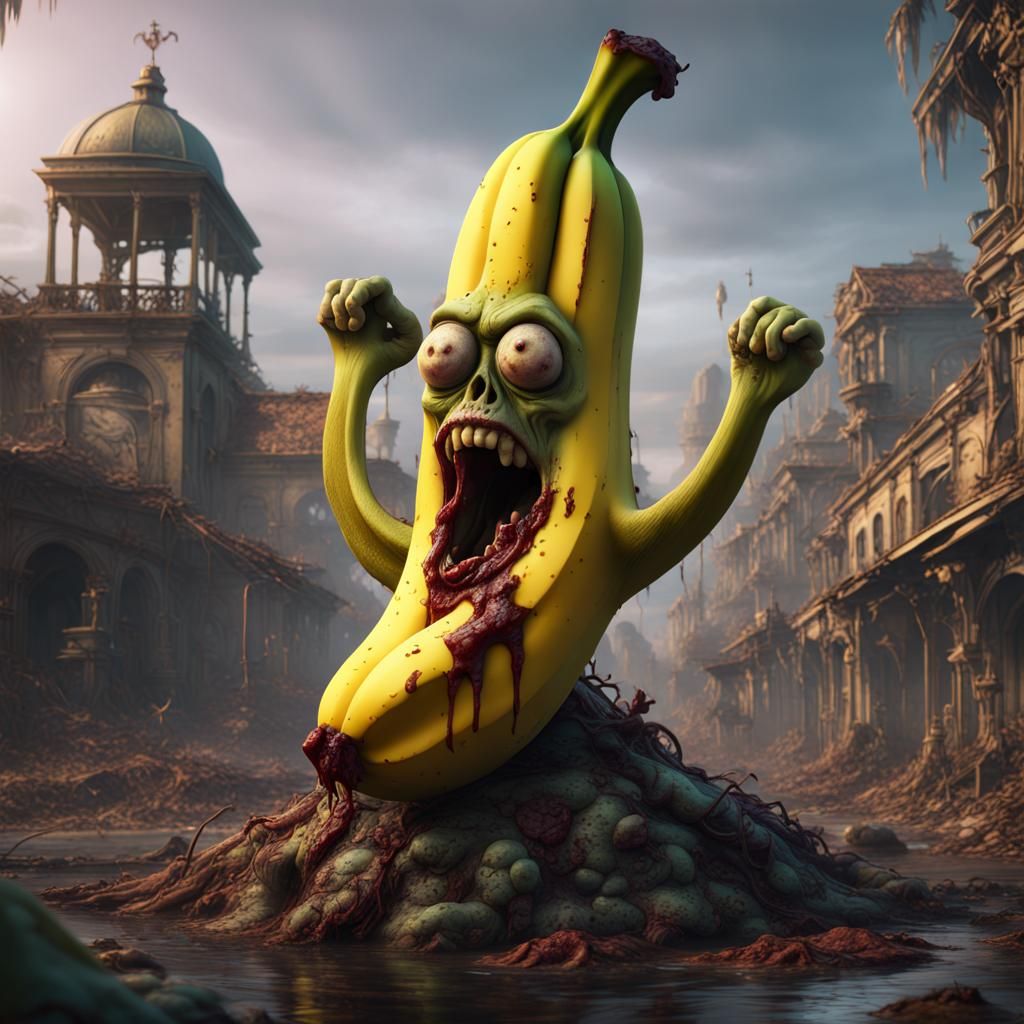 Fantastical Zombie Banana Concept Art