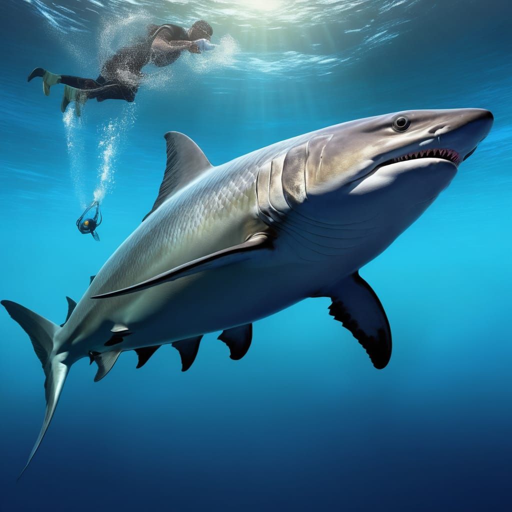 Mythical Creature: Fawn-Donkey-Fish Hybrid in Aquatic Landsc...