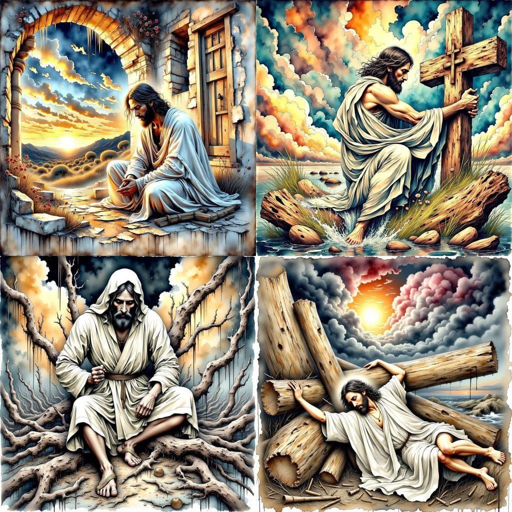 Jesus Christ's Sacrifice: A Morbid Ink Illustration