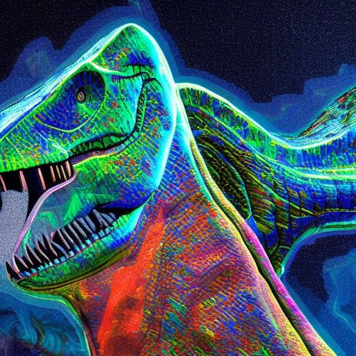 Holographic Jurassic Park: Cosmic Astral Illustration