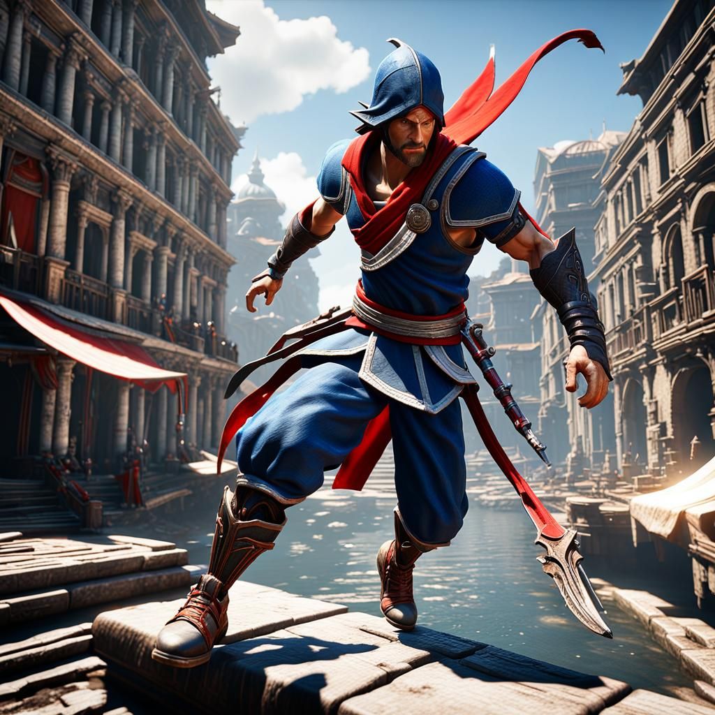 High Fantasy Fusion: Strider Hiryu and Ezio in 3D