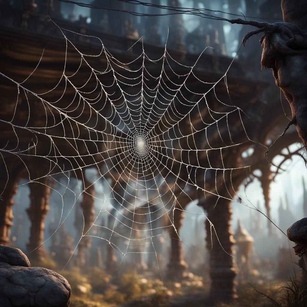 Spiderwebs as Threads of Destiny: Fantasy Concept Art