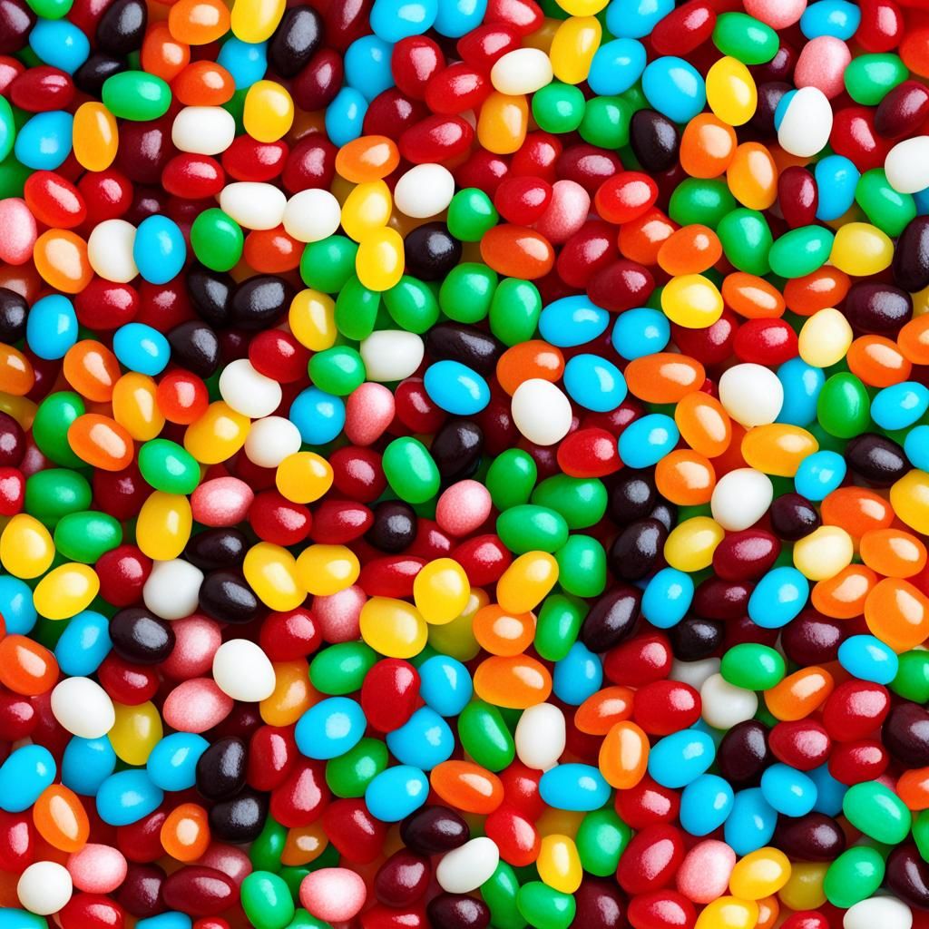 Bowl of Colorful Jelly Belly Jellybeans