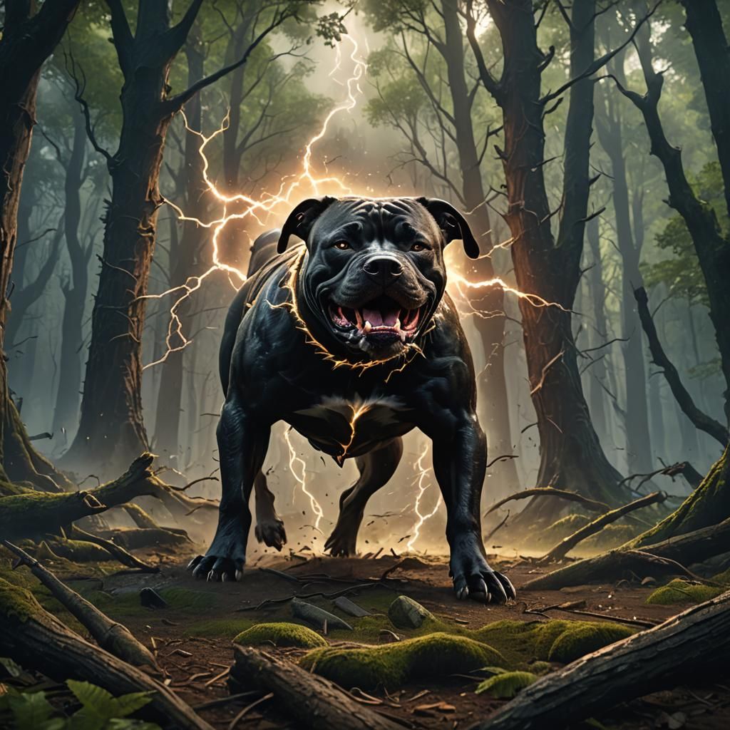 Pit Bull vs Wizard in Lightning Storm